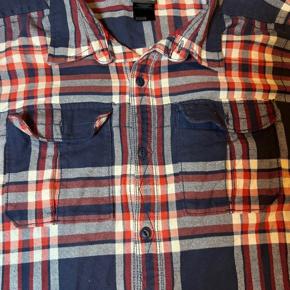 The North Face Flannel Shirt Plaid Button‎ Up Long Sleeve Outdoor Mens XL
